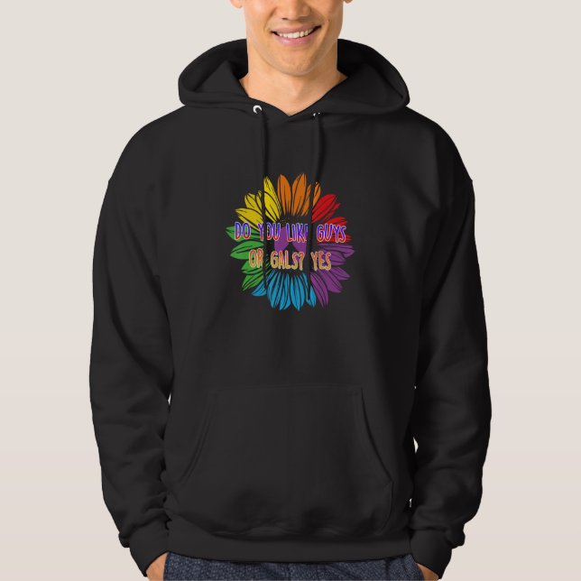 Sudadera Do You Like Guys or Gals Bisexual LGBTQ Bi Pride   (Anverso)