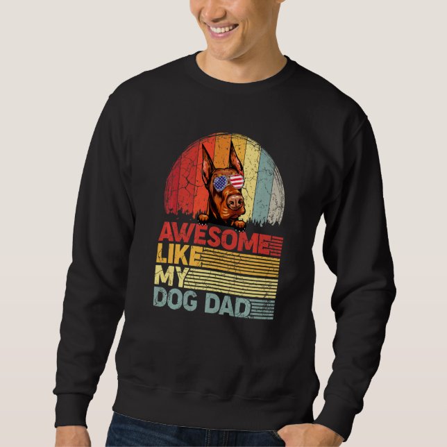 Sudadera Doberman con problemas como mi papá de perro (Anverso)