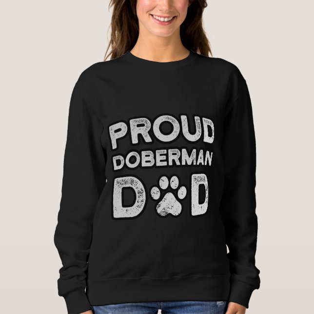 Sudadera Doberman Dad Proud Dog Papa (Anverso)