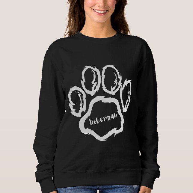 Sudadera Doberman Dog Paw 1097 (Anverso)