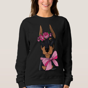 Sudadera Doberman Flower Girl