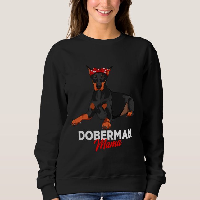 Sudadera Doberman Mama Funny Dobie Dog (Anverso)