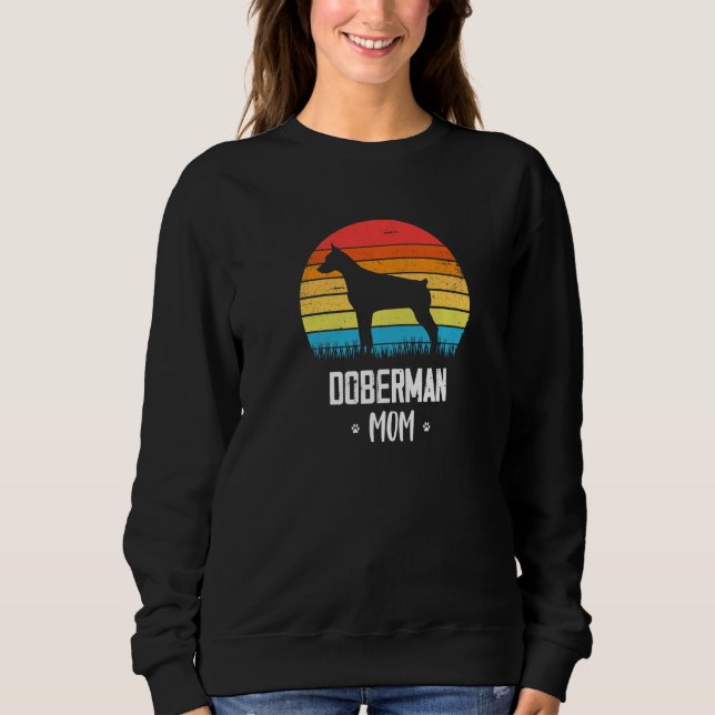 Sudadera Doberman Mom Retro Vintage Premium (Anverso)
