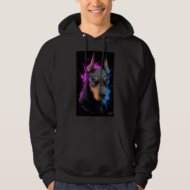 Sudadera Doberman negro (Anverso)