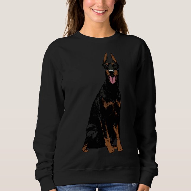 Sudadera Doberman negro 180 (Anverso)