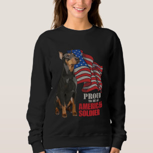 Sudadera Doberman Orgulloso De Ser Un Soldado Estadounidens