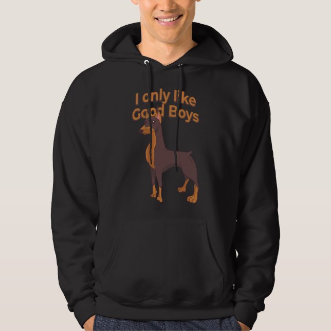 Sudadera Doberman Pinscher Dog Lover Solo Me Gustan Los Bue (Anverso)