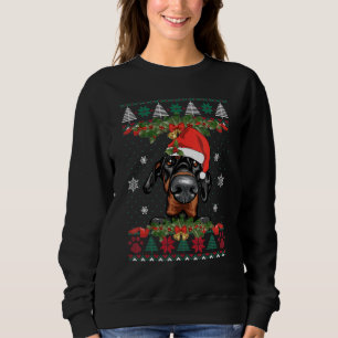 Sudadera Doberman Pinscher Dog Xmas Santa Funny Ugly Christ