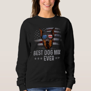 Sudadera Doberman Pinscher Mom Vintage American Flag Patrio