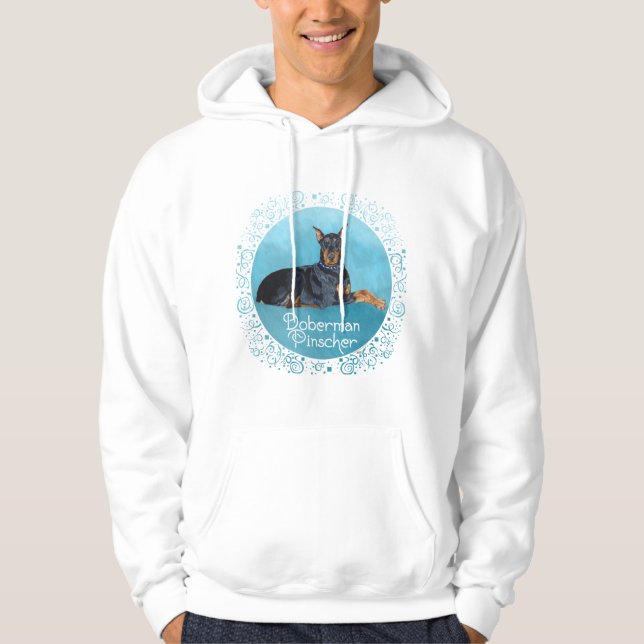 Sudadera Doberman Pinscher negro (Anverso)