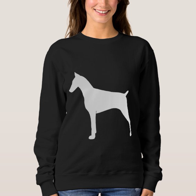 Sudadera Doberman Pinscher Silhouette S 204 (Anverso)