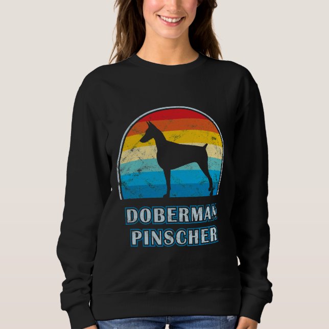 Sudadera Doberman Pinscher Vintage Design Dog (Anverso)