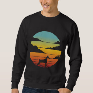 Sudadera Doberman Retro Vintage Sunset S Para Hombres Mujer
