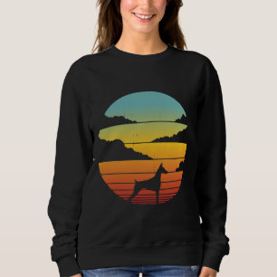 Sudadera Doberman Retro Vintage Sunset S Para Hombres Mujer