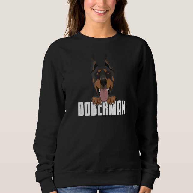 Sudadera Doberman sonriente (Anverso)
