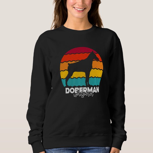 Sudadera Doberman Whisperer Retro Vintage Premium (Anverso)