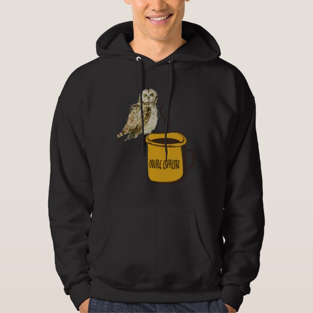 Sudadera Doble café de Espresso Cute Gracioso Ave de Aves d (Anverso)