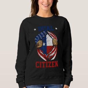 Sudadera Doble Ciudadano Texas Orgullo Ee.Uu. Y Bandera De