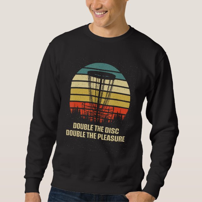 Sudadera Doble Disco Doble Placer Frases de Golf con Disco  (Anverso)