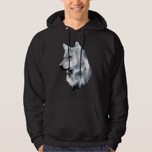 Sudadera Doble exposición lobo lobos amante artístico anima