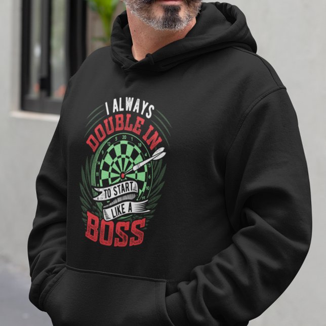 Sudadera Doble siempre como un jefe - Épica leyenda de Dart (Subido por el creador)