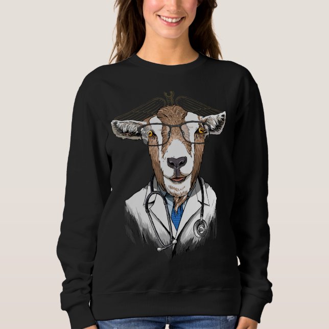 Sudadera Doctor Goat Surgeon Physician Dr MD Farm Animal Go (Anverso)