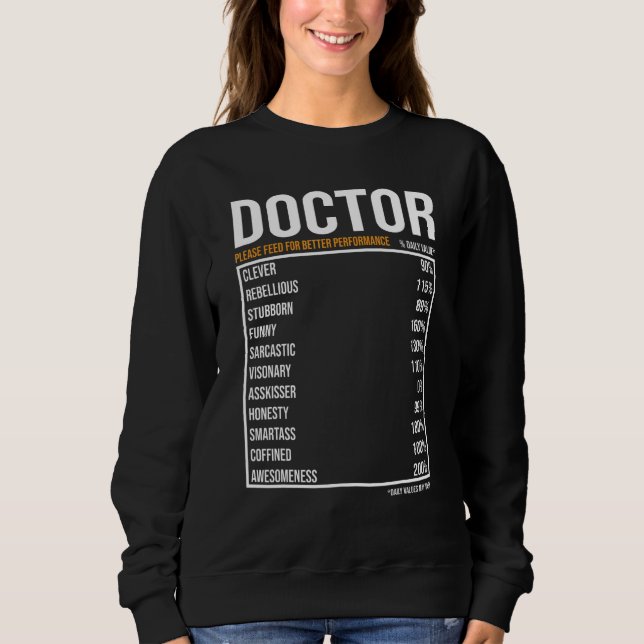 Sudadera Doctor Job Daily Value  Doctor (Anverso)