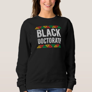 Sudadera Doctorado negro Afroamericano Afro Phd Graduati