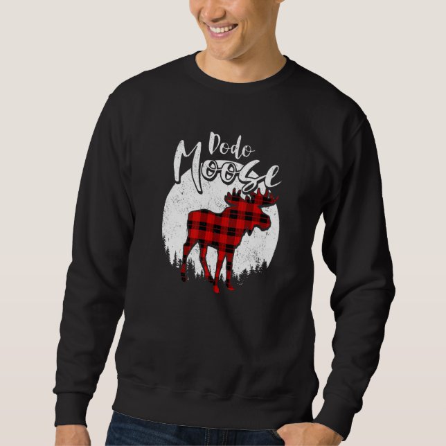 Sudadera Dodo Moose Red Plaid Buffalo Matching Family Pajam (Anverso)