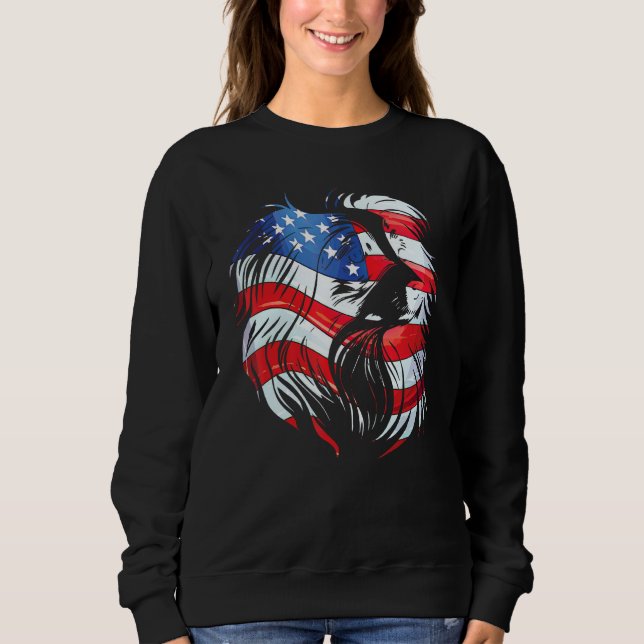 Sudadera dog 4th Of July American Flag Patriotic dog usa 1 (Anverso)