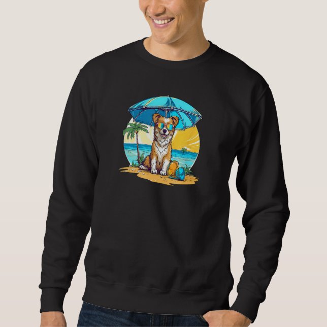 Sudadera Dog At Beach Summer Vacation (Anverso)