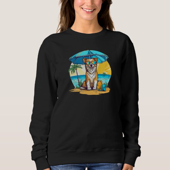 Sudadera Dog At Beach Summer Vacation (Anverso)