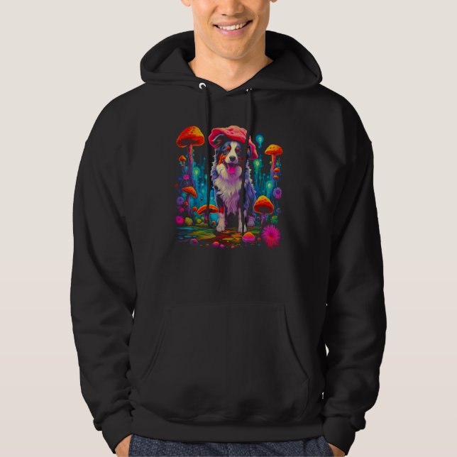 Sudadera Dog Australian Shepherd Psychedelic Mushroom (Anverso)