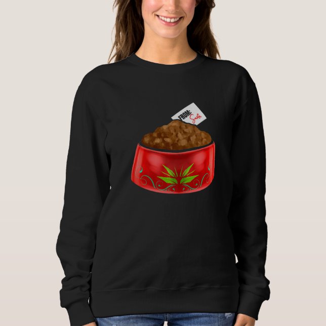 Sudadera Dog   Bowl Of Dog Food From Santa On Christmas (Anverso)