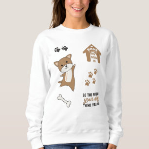 Sudadera Dog Brown Puppy Paws Cum Pegatina Pack