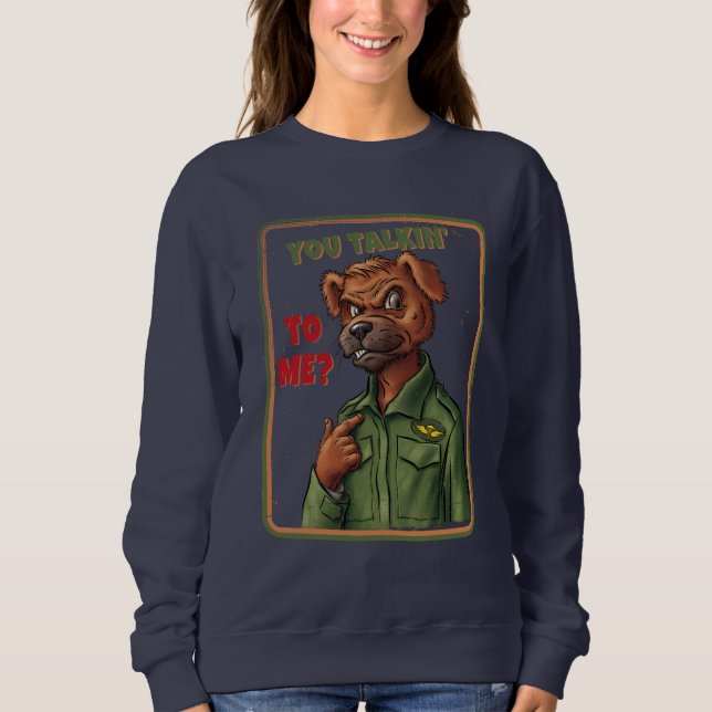 Sudadera Dog Character with Iconic Movie Quote (Anverso)