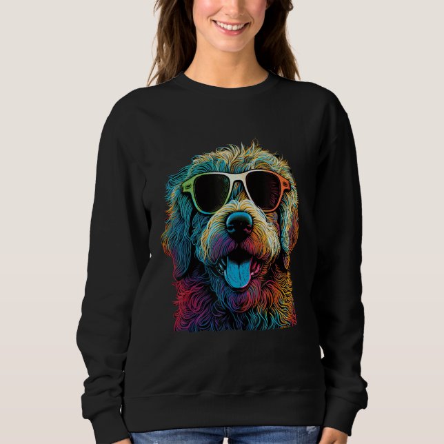 Sudadera Dog Colorful Cool Puppy Doghead Dog 4 (Anverso)