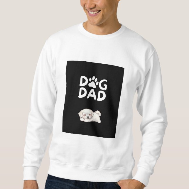 Sudadera  Dog Dad T-shirt | Funny Pet Lover Tee  (Anverso)