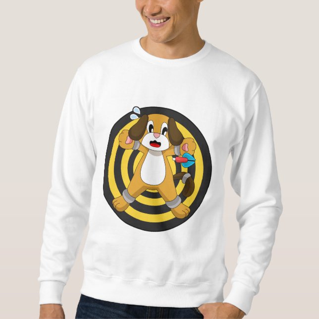 Sudadera Dog Darts Dart Dartboard (Anverso)