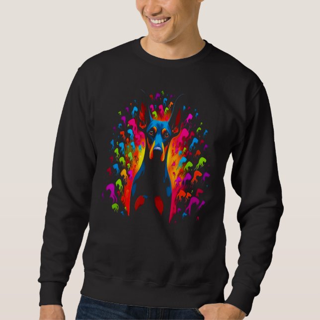 Sudadera Dog Doberman Pinscher Abstract Art (Anverso)