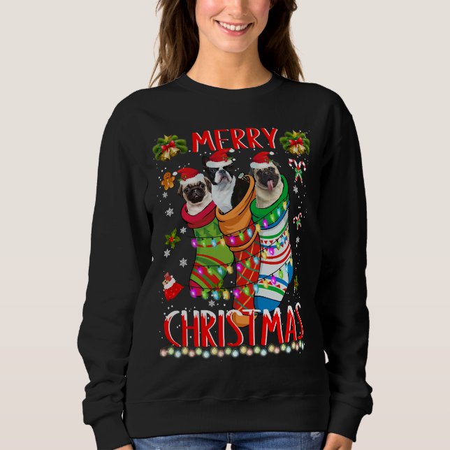 Sudadera Dog French Bulldog Christmas Socks (Anverso)