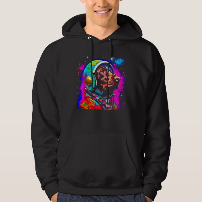 Sudadera Dog German Shorthaired Pointer Astronaut Space Des (Anverso)