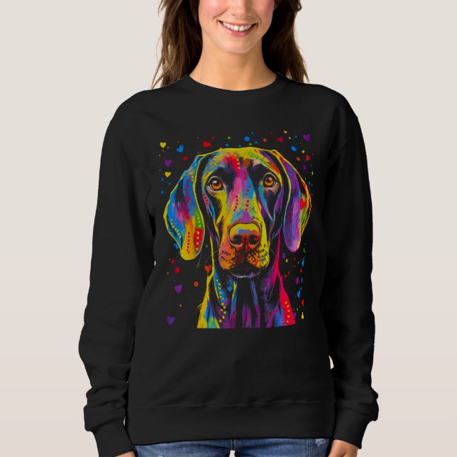 Sudadera Dog German Shorthaired Pointer Love Heart (Anverso)