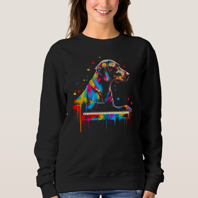 Sudadera Dog German Shorthaired Pointer Piano (Anverso)