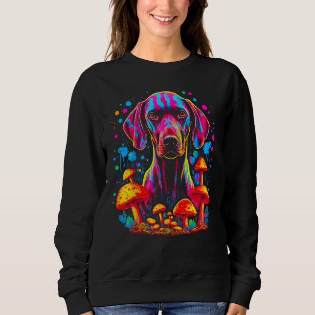 Sudadera Dog German Shorthaired Pointer Psychedelic Mushroo (Anverso)