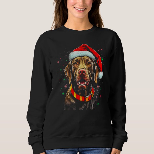 Sudadera Dog German Shorthaired Pointer Santa Christmas (Anverso)