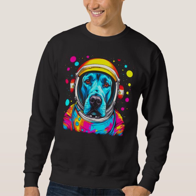 Sudadera Dog Great Dane  Astronaut (Anverso)