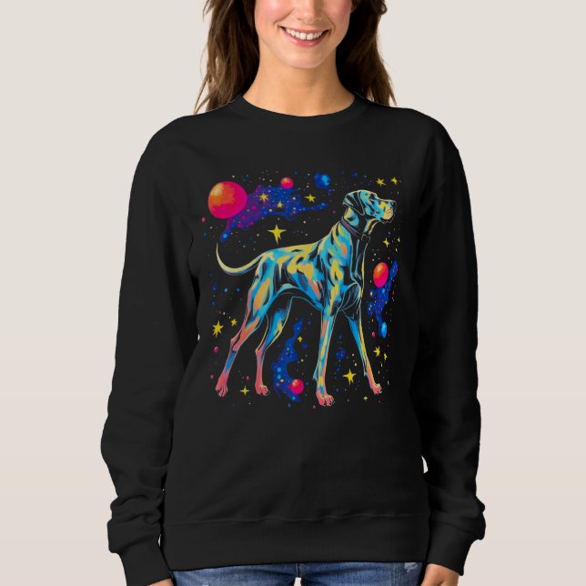 Sudadera Dog Great Dane in Space (Anverso)