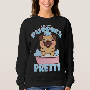Sudadera Dog Groomer Pug Dog Puppy Bathtub Salón De Perros