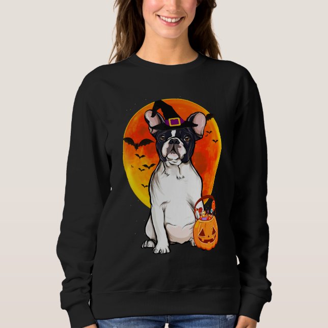 Sudadera Dog Halloween Bulldog francés Jack O Lantern Pumpk (Anverso)
